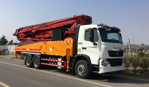 Concrete pump truck