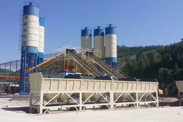Energy saving, environment-friendly, efficient and reliable HZS concrete mixing plant